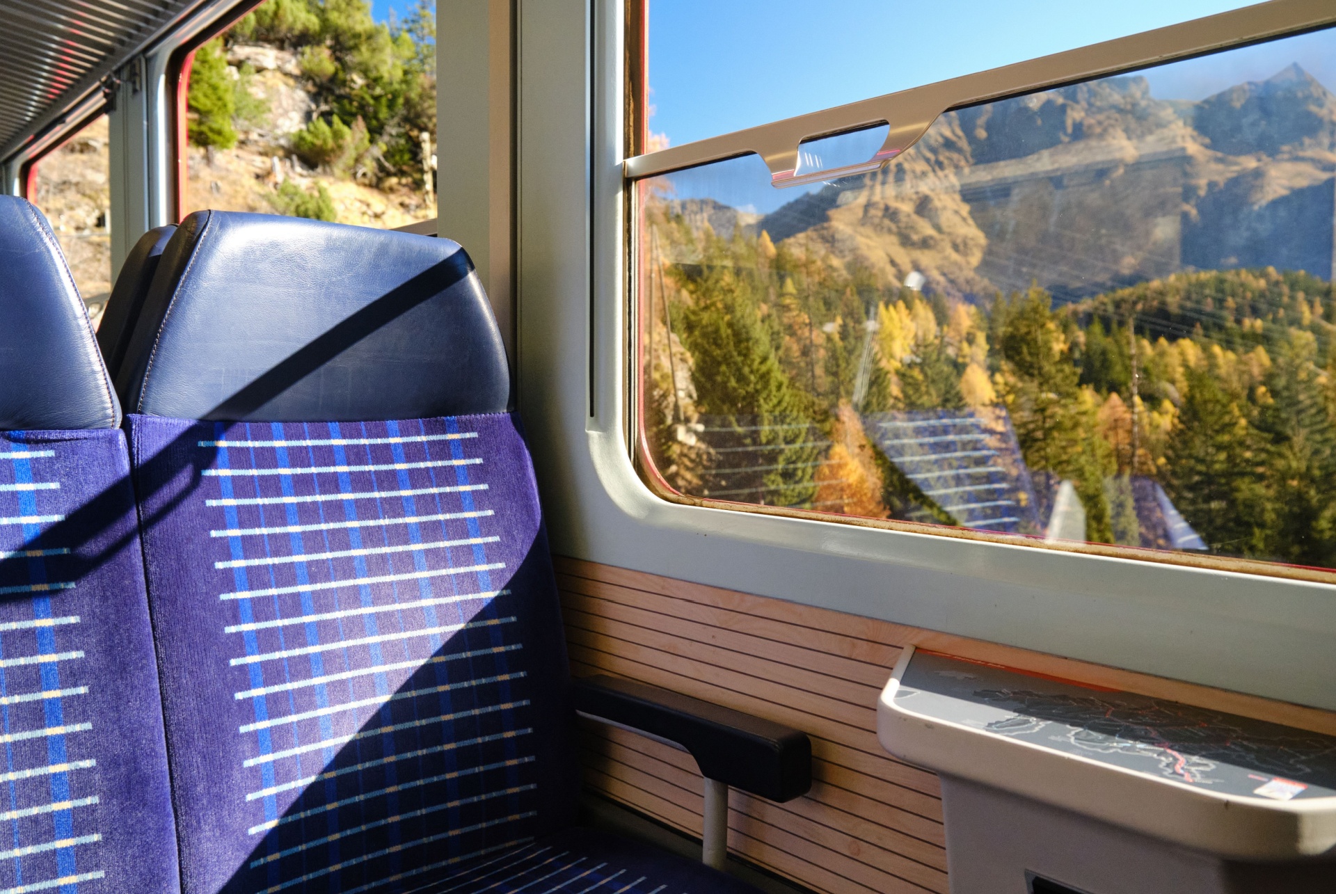 trajet train en montagne